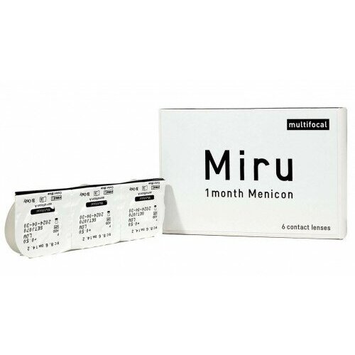 ���������� ���������� ����� �� ����� Menicon Miru 1month Multifocal, 6 ��., R 8,6, D -5,5, ADD: �������