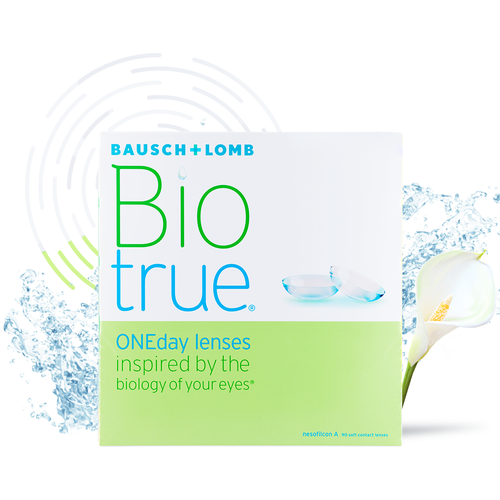 ���������� ����������� ���������� ����� BAUSCH+LOMB Biotrue ONEday, 90 ��., R 8,6, D -1,5, 1 ��.