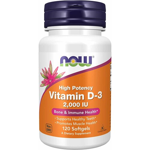 ���������� NOW Vitamin D3 2000 120 softgels (��� �3)