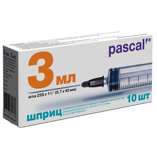 ���������� ����� Pascal' ����������������, 40 �� x 0.7 ��, ������: 22G, 3 ��, 10 ��., 10 ��.