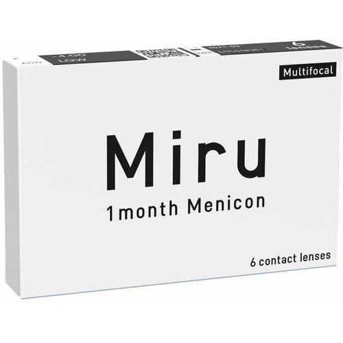 ���������� ���������� ����� �� ����� Menicon Miru 1month Multifocal, 6 ��., R 8,6, D +0,5, ADD: ������, 1 ��.