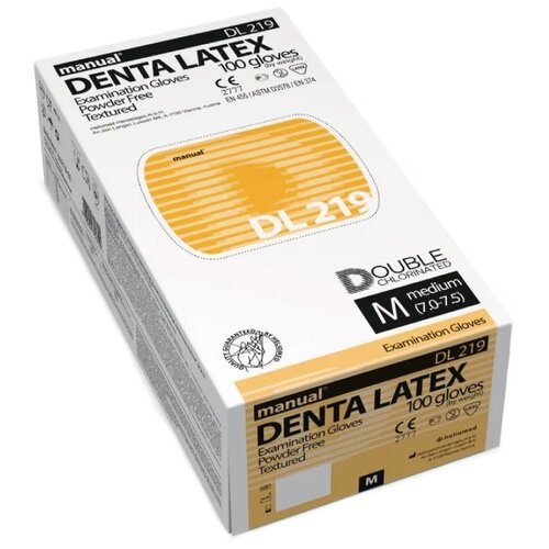 ���������� �������� ��������� Manual Denta Latex DL219, 50 ���, ������: M, ����: �����������