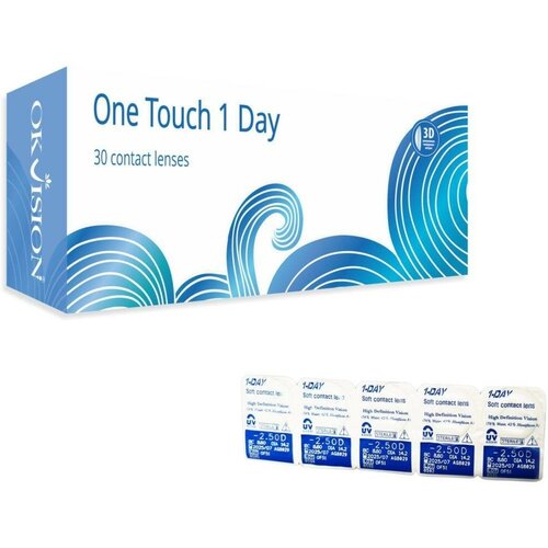 ���������� ����������� ���������� ����� OKVision One Touch 1 Day, 30 ��., R 8,6, D +3,5, 1 ��.