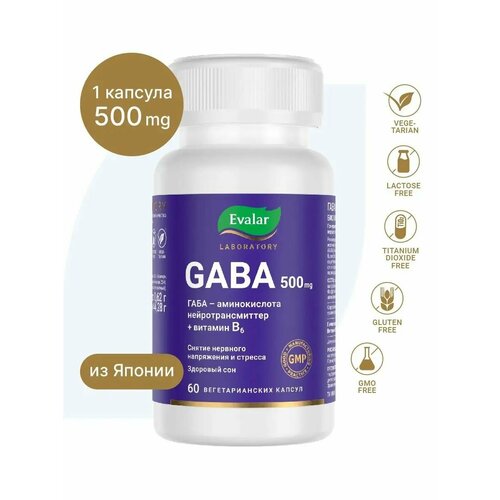 ���������� GABA 500 ��, 60 ������, Evalar Laboratory