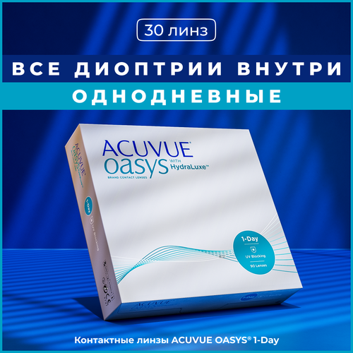 ���������� ����������� ���������� ����� ACUVUE OASYS 1-Day with HydraLuxe., 90 ��., R 9, D +4,5, 1 ��.