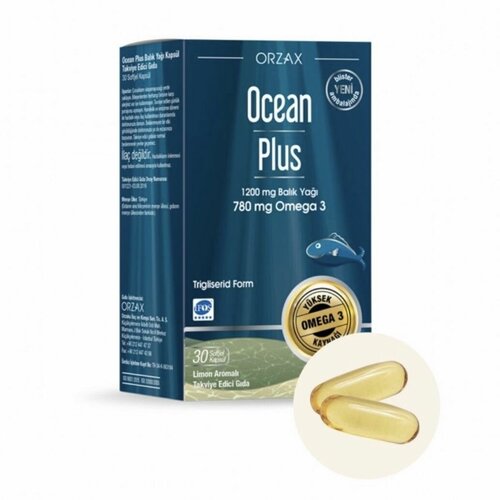 ���������� Orzax Ocean Plus 30 Capsules, 1200mg Fish Oil, 780mg Omega 3