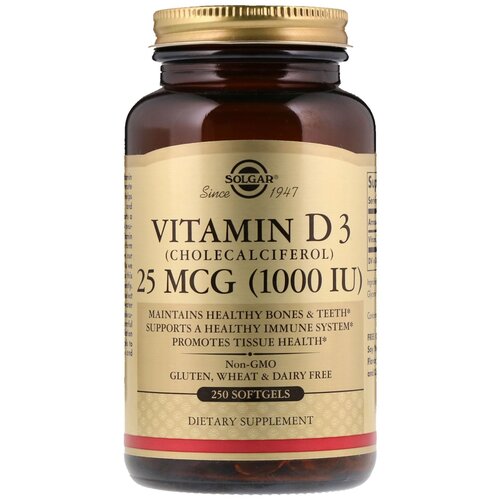 ���������� Vitamin D3 (Cholecalciferol) 1000 ��, 1000 ME, 640 �, 250 ��., 1 ��.