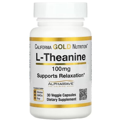 ���������� California Gold Nutrition L-Theanine AlphaWave ���. ����., 100 ��, 20 �, 30 ��., 1 ��.