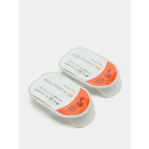 ���������� ���������� ����� Pegavision Aquamax 38, 2 ��., R 8,6, D -2,25, 1 ��.