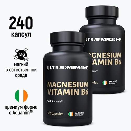 ���������� ������ �6, 240 ������, Ultrabalance Magnesium Vitamin B6 Premium