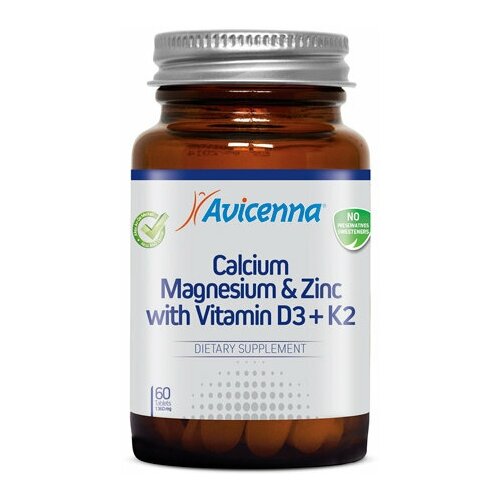 ���������� Avicenna Calcium Magnesium & Zink with Vitamin D3 + K2 ���., 217 �, 60 ��., 1 ��.