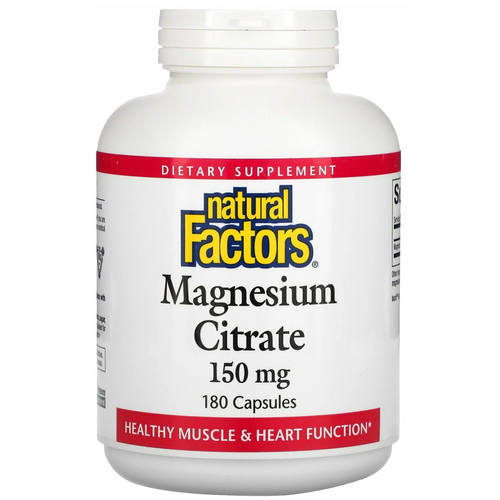 ���������� Natural Factors Magnesium Citrate ����., 150 ��, 230 �, 180 ��., 1 ��.
