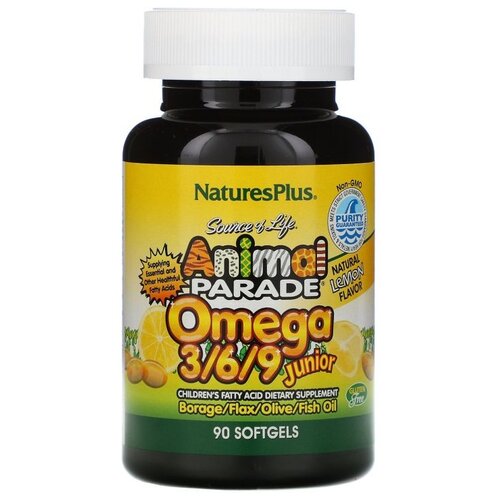 ���������� NaturesPlus Animal Parade Omega 3/6/9 ����., 160 �, 90 ��., 1 ��., �����