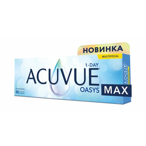 ���������� ����������� ���������� ����� ACUVUE Oasys Max 1-day Multifocal, 30 ��., R 8,4, D +1,75, ADD: �������, 1 ��.