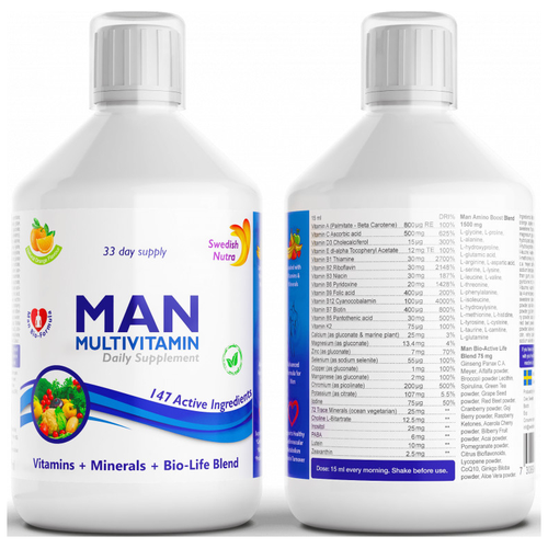 ���������� �������� Swedish Nutra Man Multivitamin (�������������� ��� ������) 500 �� (Swedish Nutra)