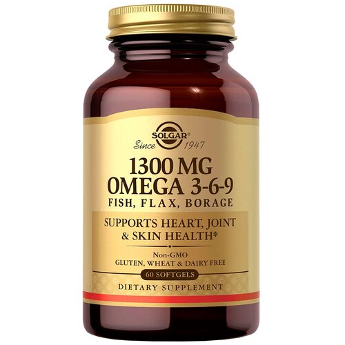 ���������� Solgar Omega 3-6-9 Fish, Flax, Borage ����., 1300 ��, 278 �, 60 ��., ����