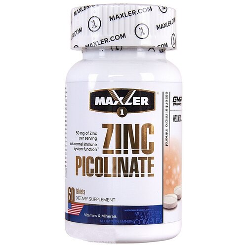 ���������� MAXLER Zinc Picolinate ���., 50 ��, 50 �, 60 ��.