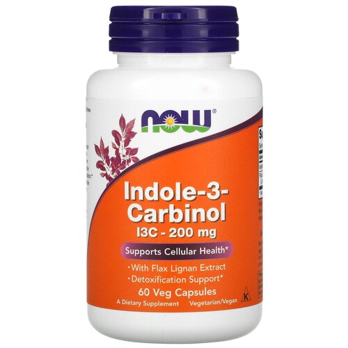 ���������� NOW Foods, Indole-3-Carbinol, ����� 3-��������, 200 ��, 60 ������������ ������