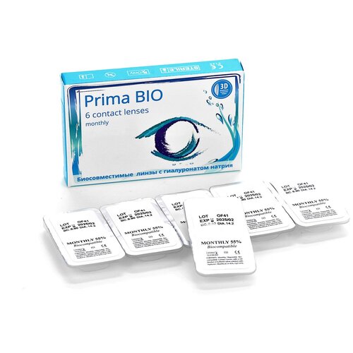 ���������� ���������� ����� �� ����� OKVision Prima Bio Spherical, 6 ��., R 8,8, D -3,25