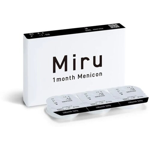 ���������� ���������� ����� �� ����� Menicon Miru 1month, 6 ��., R 8,3, D -5,75, 1 ��.