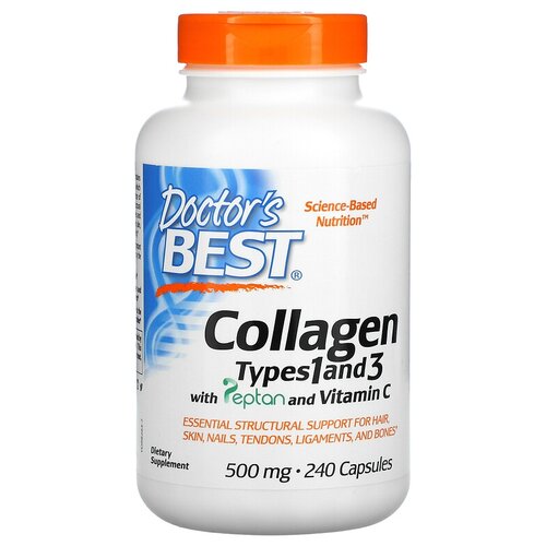���������� Doctor's Best Collagen Types 1 and 3 with Vitamin C ����., 500 ��, 242 �, 240 ��., 1 ��.