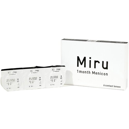 ���������� ���������� ����� �� ����� Menicon Miru 1month, 6 ��., R 8,6, D -1,5, 1 ��.