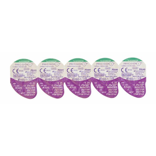 ���������� ����������� ���������� ����� Alcon Precision 1 for Astigmatism., 30 ��., R 8,5, D -1,25,�CYL:�-0,75,�A�:�110, 1 ��.