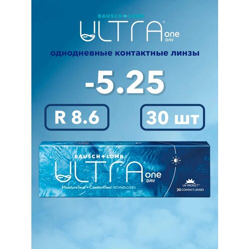 ���������� ����������� ���������� ����� BAUSCH+LOMB Ultra One Day, 30 ��., R 8,6, D -5,25, 1 ��.