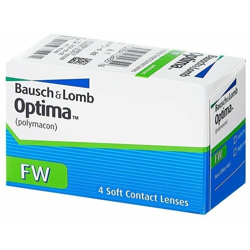 ���������� ���������� ����� BAUSCH+LOMB Optima FW, 4 ��., R 8,7, D -2, 1 ��.