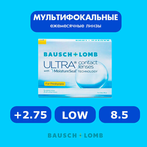 ���������� ���������� ����� �� ����� BAUSCH+LOMB Ultra for Presbyopia, 3 ��., R 8,5, D +2,75, ADD: ������, 1 ��.