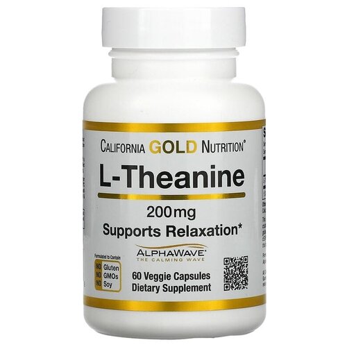 ���������� California Gold Nutrition L-Theanine AlphaWave ���. ����., 200 ��, 50 �, 60 ��., 1 ��.