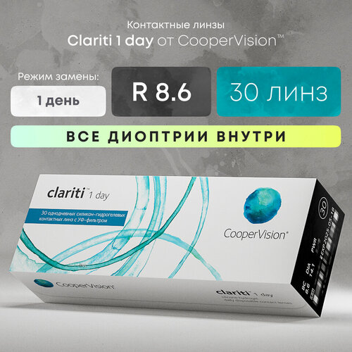 ���������� ���������� ����� Clariti 1 day, 30 ����, +1,75, R:8,6, ����� �������: �������