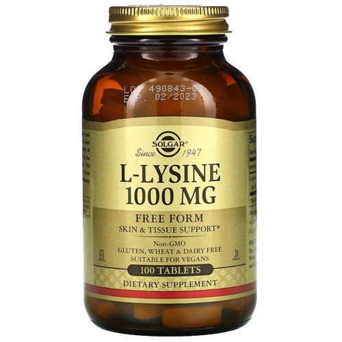 ���������� Solgar L-Lysine ���., 1000 ��, 370 �, 100 ��., 1 ��.