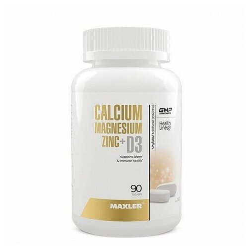 ���������� ������� & ������ MAXLER (USA) Calcium Magnesium Zinc + D3 90 ��������, �����������