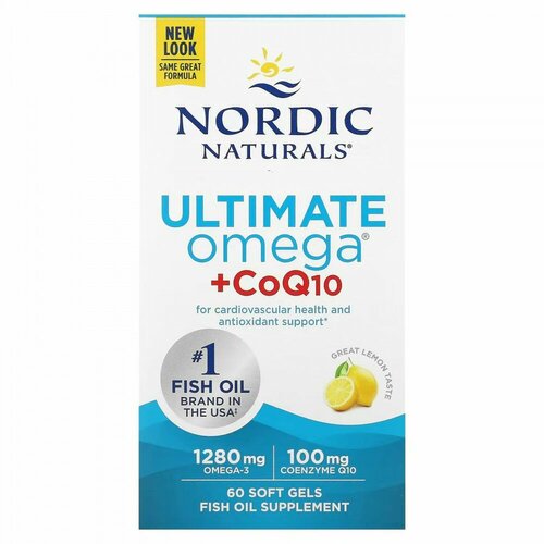���������� Nordic Naturals, Ultimate Omega, � ��������� Q10, �� ������ ������, 60 ������